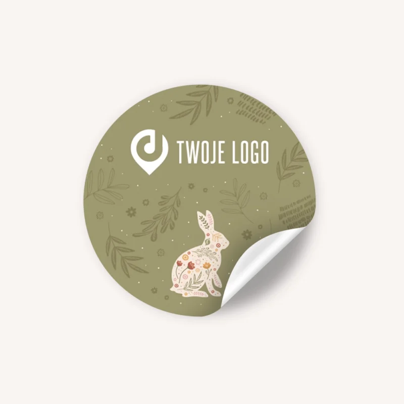 Wielkanocne naklejki z logo KWIATOWY SKOCZEK