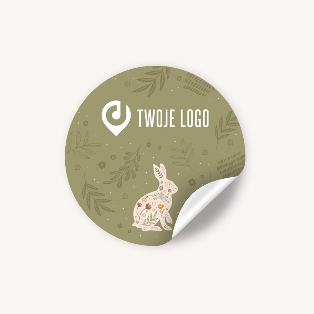 Wielkanocne naklejki z logo KWIATOWY SKOCZEK