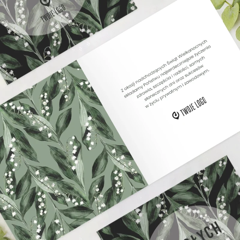 Kartka wielkanocna WIOSENNA KONWALIA z Twoim logo